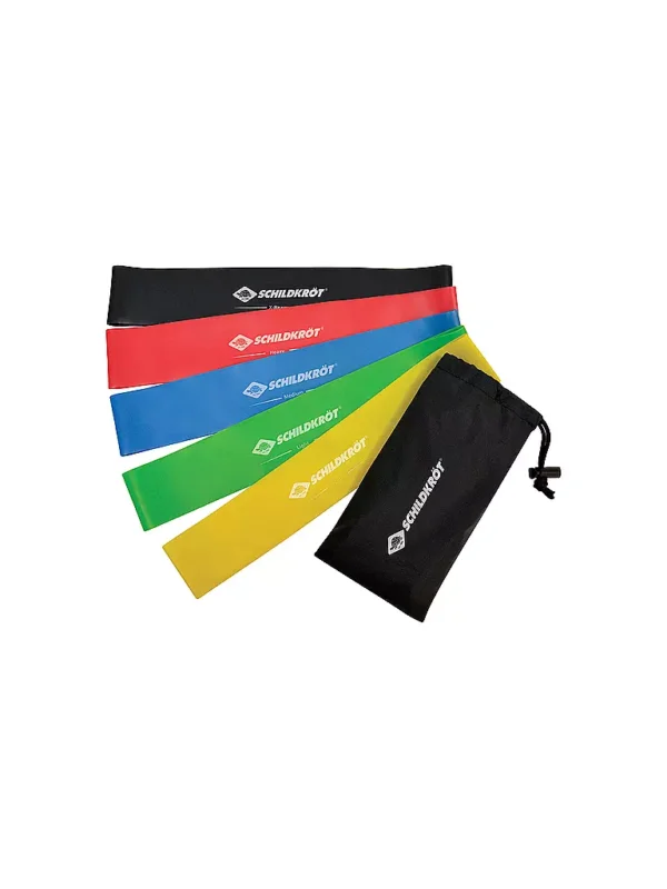 SCHILDKRÖT Resistance Bands, 5er Set mit verschiedenen Härtegraden, inkl. Tragetasche Sonderangebot