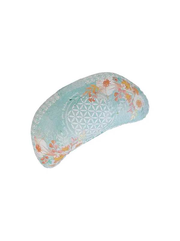 Neu Im Sortiment SPIRIT OF OM Meditationskissen Halbmond jade/orange