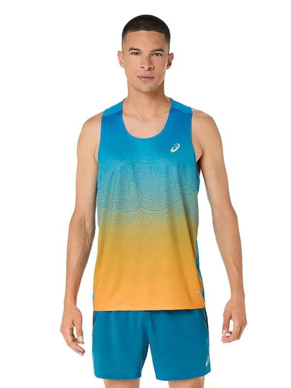 Angebot ASICSHerren Lauftank Road Fade