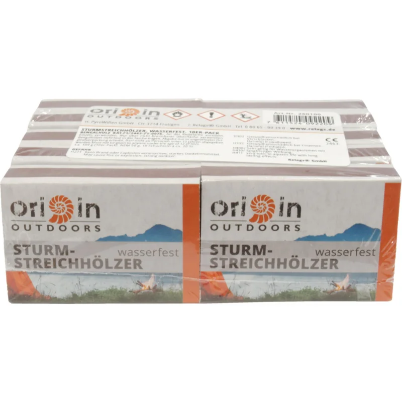 Origin Outdoors Wasserfeste Sturmstreichhölzer - 10 Schachteln Jetzt Bestellen