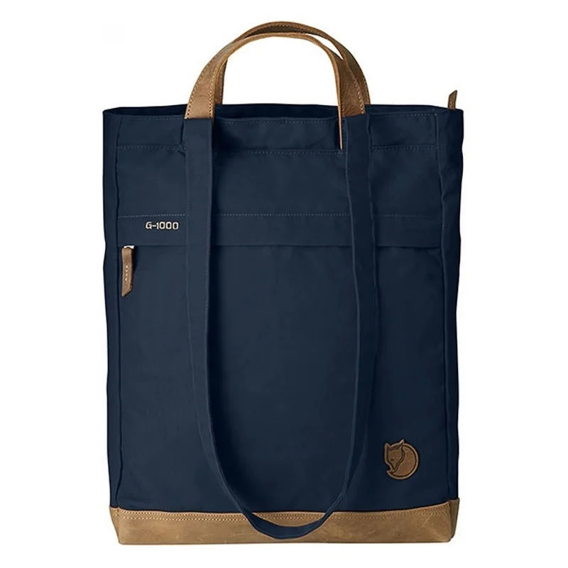 Solange Der Vorrat Reicht Fjällräven Totepack No.2 Schultertasche Umhängetasche mit Lederbesatz navy