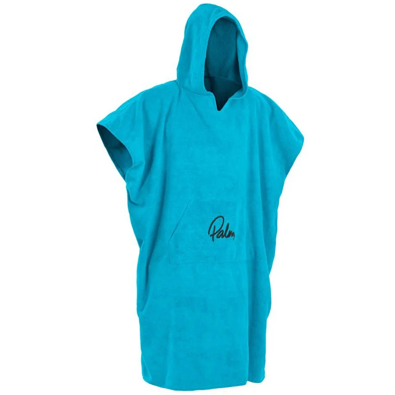 Palm Towel Poncho Umziehponcho Handtuchponcho für Unterwegs blau Sichere Zahlung
