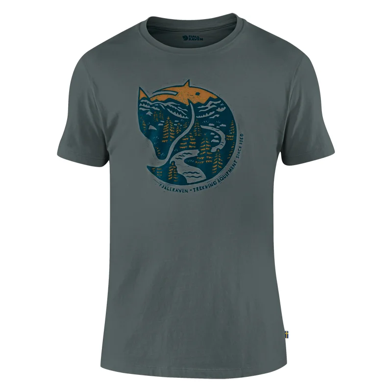 Sichere Zahlung Fjällräven Arctic Fox T-Shirt Herren Freizeit und Outdoor Kurzarm Shirt dusk