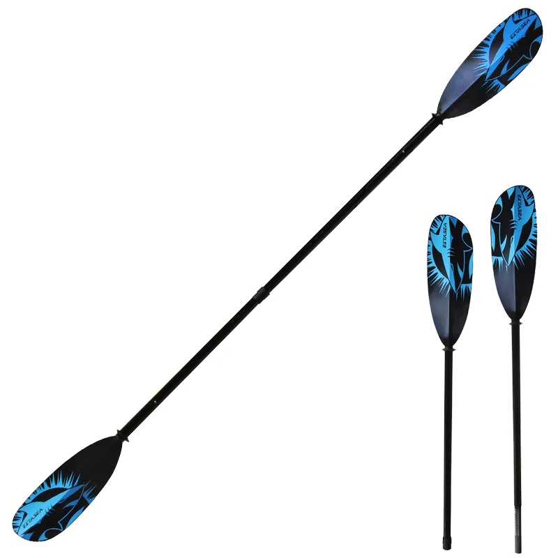 ExtaSea Tour Vario Fiberglas Doppelpaddel | 220-240cm | 2-teilig | schwarz-blau Echt