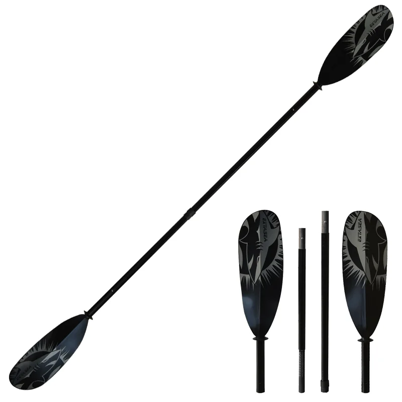ExtaSea Tour Vario Fiberglas Doppelpaddel | 220-240cm | 4-teilig | schwarz-grau Direktkauf