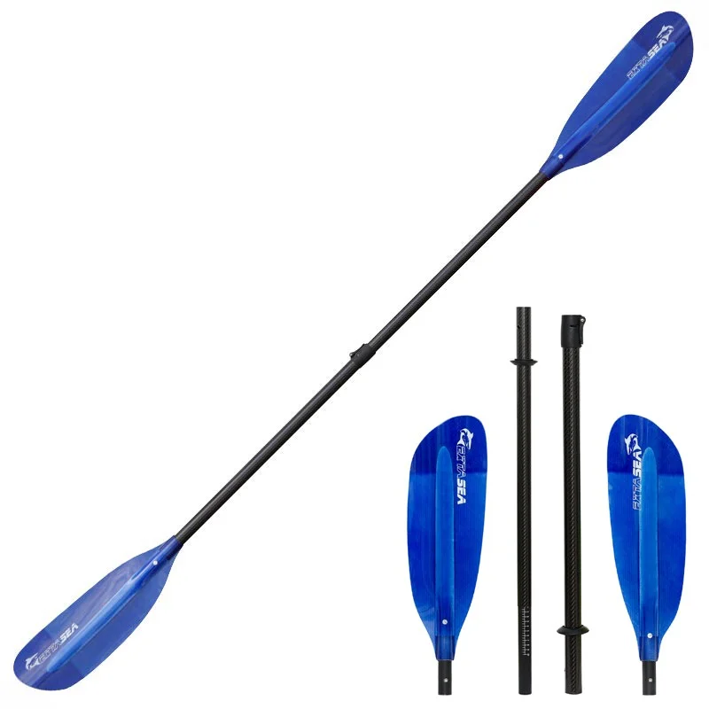 Begrenztes Angebot ExtaSea Pro Tour Carbon Vario Doppelpaddel | 220-240cm | 4-teilig | dark blue
