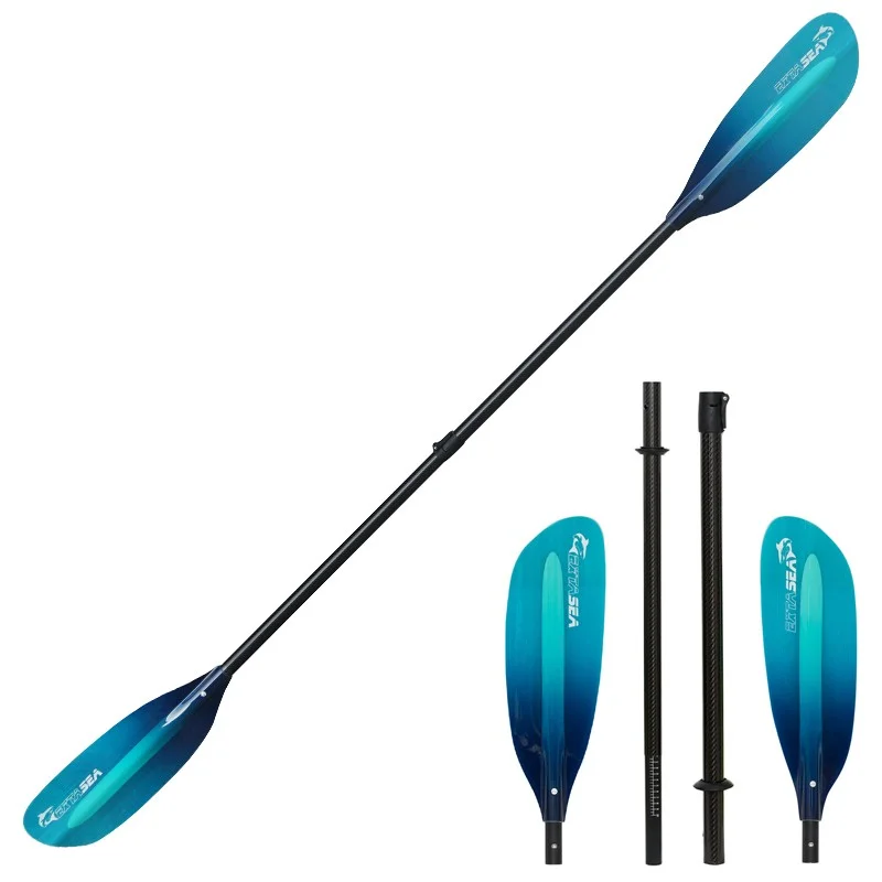 Preis Gesenkt ExtaSea Pro Tour Carbon Vario Doppelpaddel | 220-240cm | 4-teilig | blue-light blue