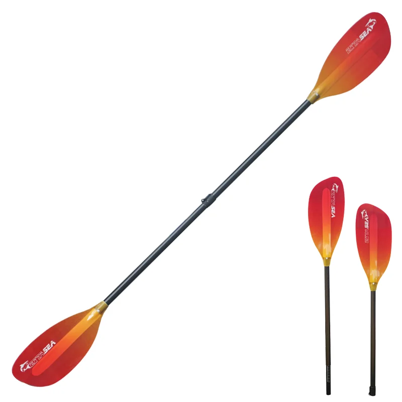 ExtaSea Pro-XL Carbon Vario Doppelpaddel | 220-240cm | 2-teilig | red-yellow Direkt Vom Hersteller