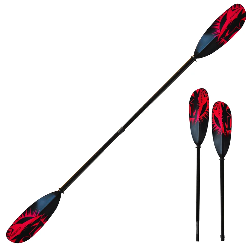 ExtaSea Tour Vario Fiberglas Doppelpaddel | 220-240cm | 2-teilig | schwarz-rot Bestpreis