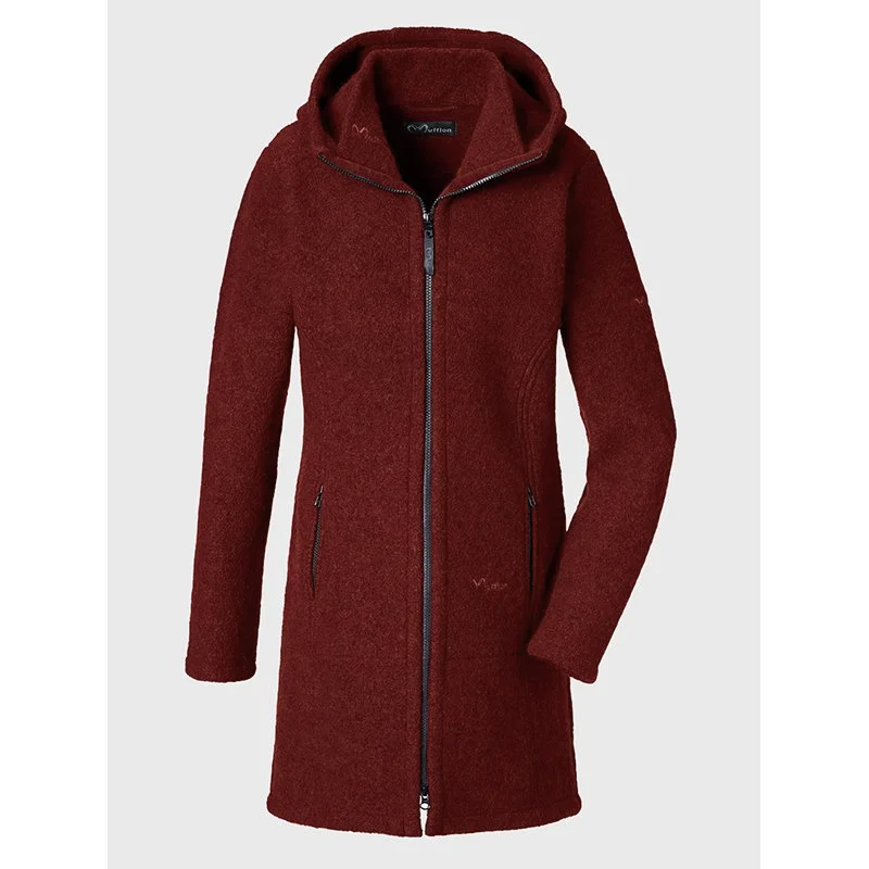 Nur Heute Mufflon Rika Damen Wollmantel Wintermantel Schurwolle rosso