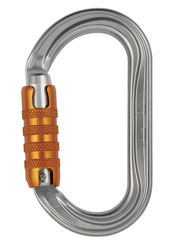 Knallerangebot Petzl OK ovaler Karabiner für Seilrollen und Seilklemmen mit Triact-Lock