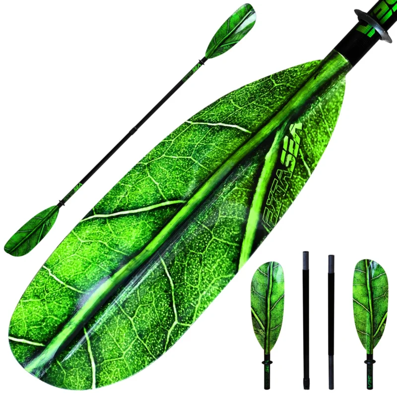 Nur Heute ExtaSea Leaf Vario Fiberglas Doppelpaddel Kajak Paddel 4-teilig inkl. Tasche