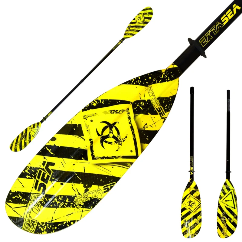 Abverkauf ExtaSea Danger Vario Fiberglas Doppelpaddel Kajak Paddel 2-teilig inkl. Tasche