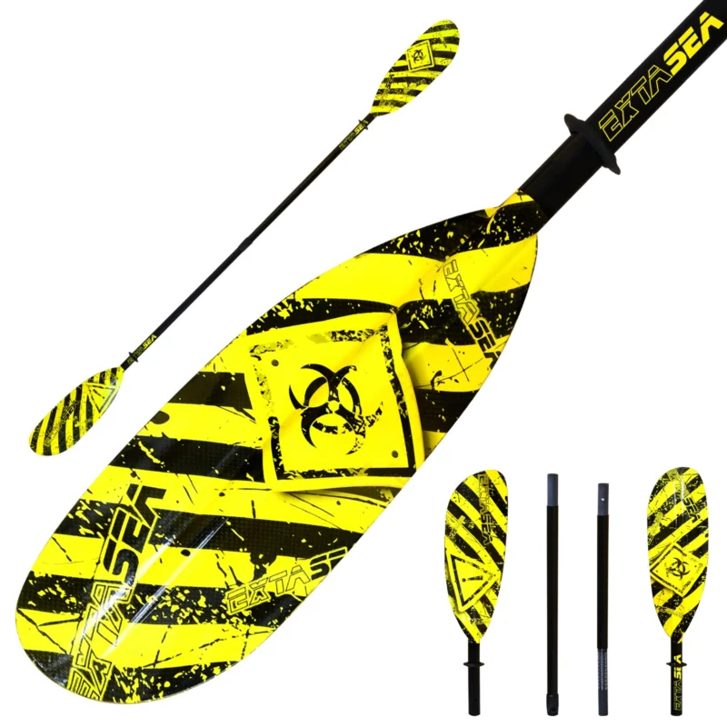 ExtaSea Danger Vario Fiberglas Doppelpaddel Kajak Paddel 4-teilig inkl. Tasche Rabatt