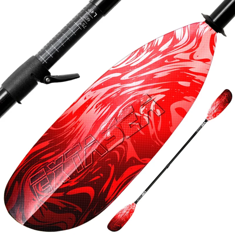 Neu ExtaSea Lava Vario Fiberglas Doppelpaddel Kajak Paddel 2-teilig inkl. Tasche