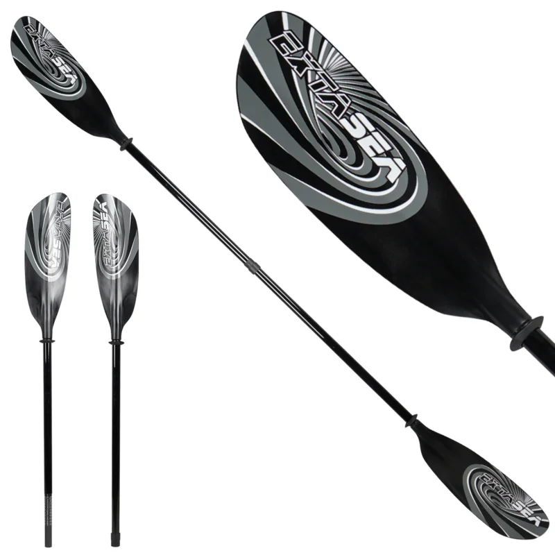Begrenztes Angebot ExtaSea Super-Touring Fiberglas Vario Doppelpaddel 2-teilig black