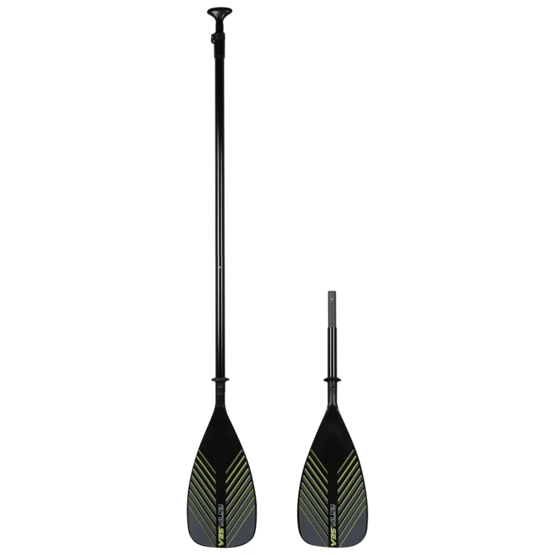 Sonderangebot ExtaSea 2-in-1 SUP Fiberglaspaddel Paddelkombination Doppelpaddel lime