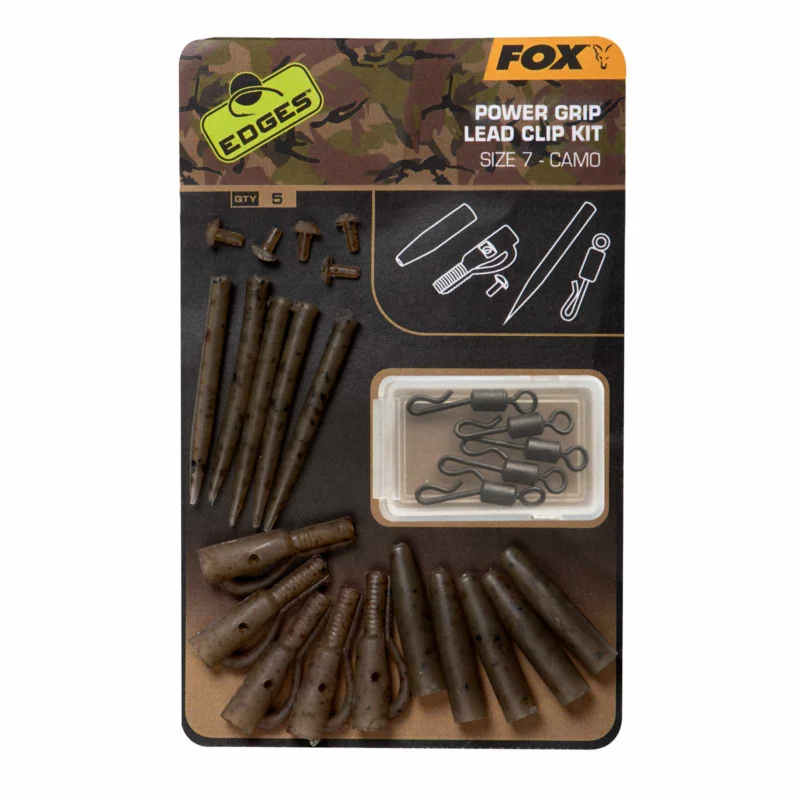 Sonderaktion Fox Edges Camo Power Grip Lead Clip Kit Karpfenzubehör Set