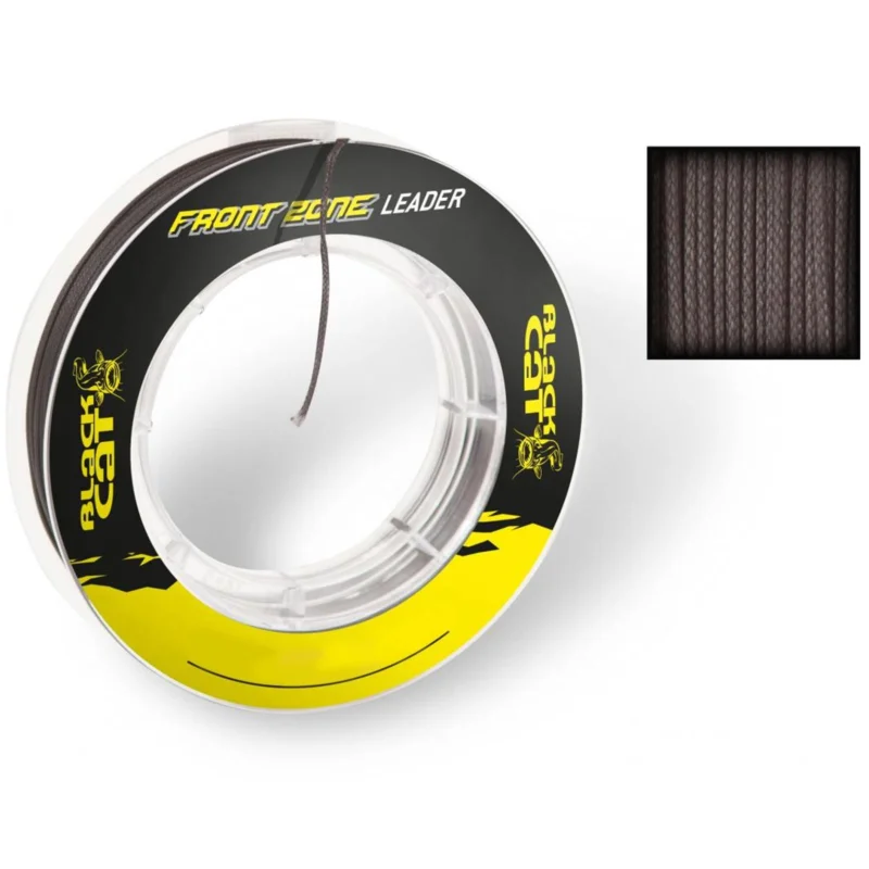Black Cat Front Zone Vorfach 0,8mm 50m 90kg / 170lbs Geflochtene Waller-Vorfachschnur Must-Have