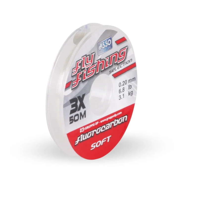 Wochenendangebot ASSO Fluorocarbon Soft 50m 0,12mm 1,60 kg Clear Vorfachschnur