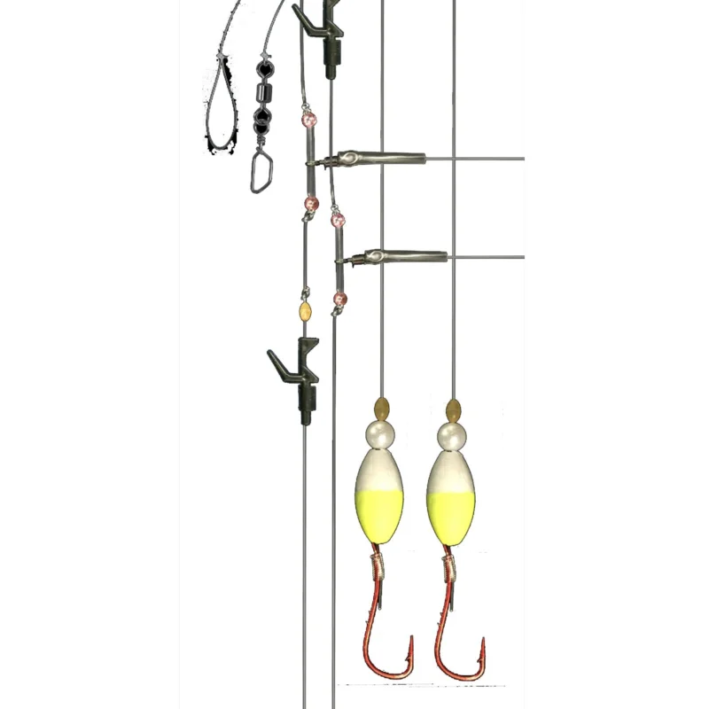 Dega Brandungsvorfach Yellow/White Größe 2/0 Brandungsvorfach gebunden Letzte Chance