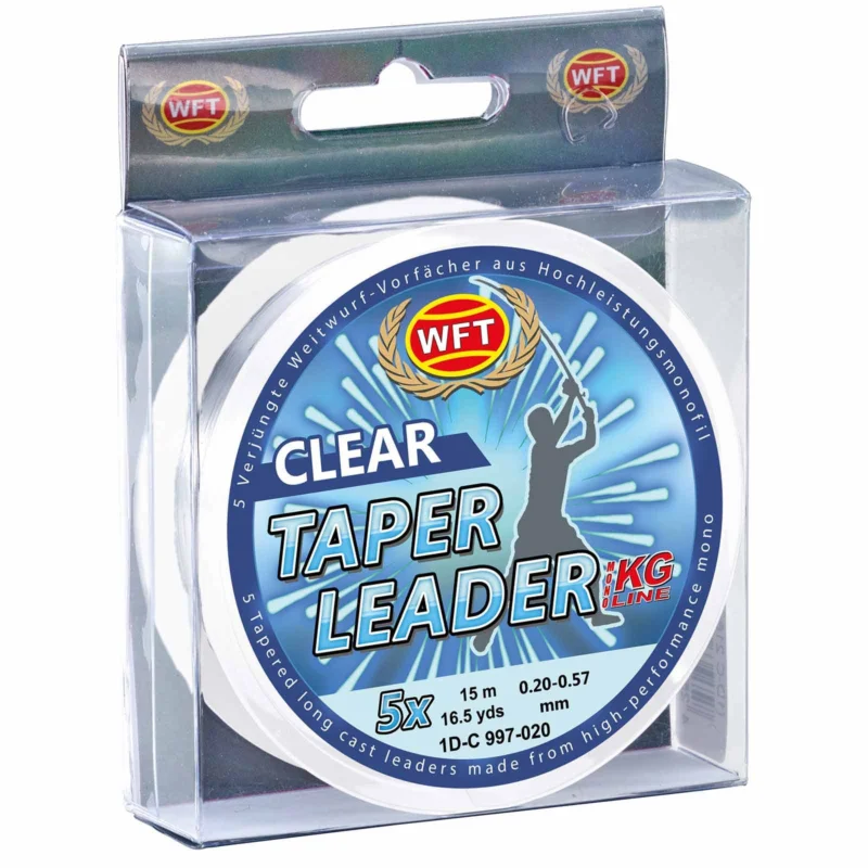 Direktkauf WFT Taper Leader Clear 5x15m - 0,28-0,57mm Schlagschnur Vorfach