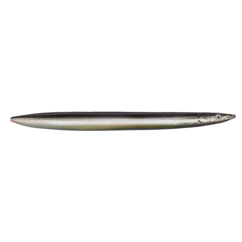 Savage Gear The Line Thru Sandeel 12,5cm Black Ghost Meerforellenköder Echt