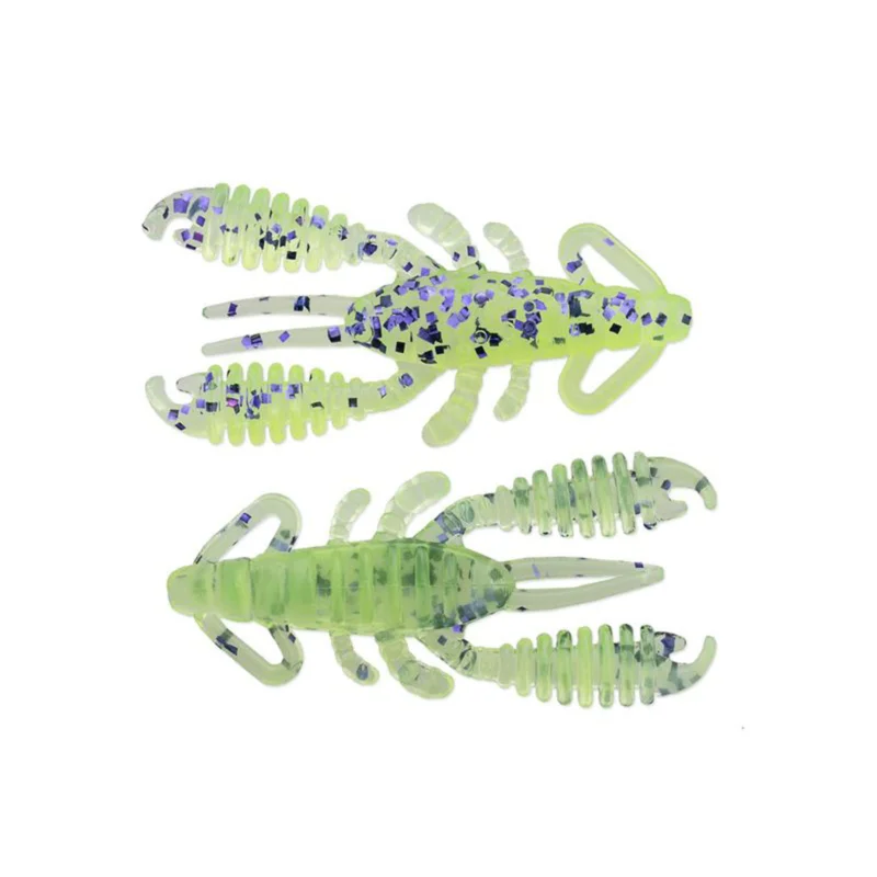 Reins - BA Edition - Ring Craw 6,2cm Purple Chartreuse 8Stk. Gummifisch Saisonangebot