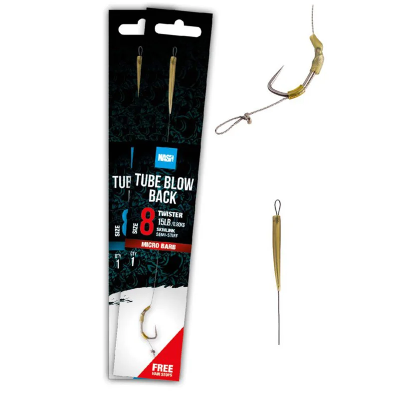 Neuheit Nash Tube Blow Back Rig Size 6 Karpfenrig