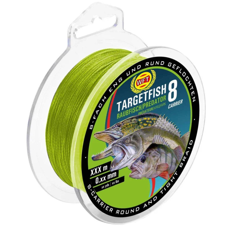 WFT Target Fish 8 Raubfisch Chartreuse 150m 0,08mm geflochtene Schnur Geprüft