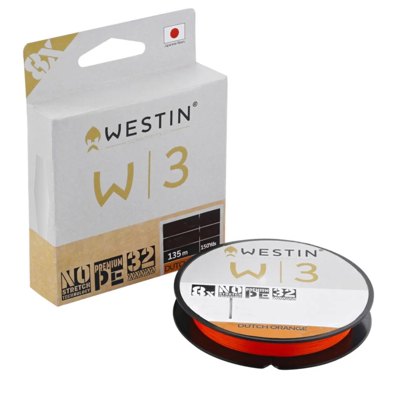 Westin W3 8-Braid Dutch Orange 135m 0.26mm 16.5kg 36Lbs Geflochtene Angelschnur Günstig