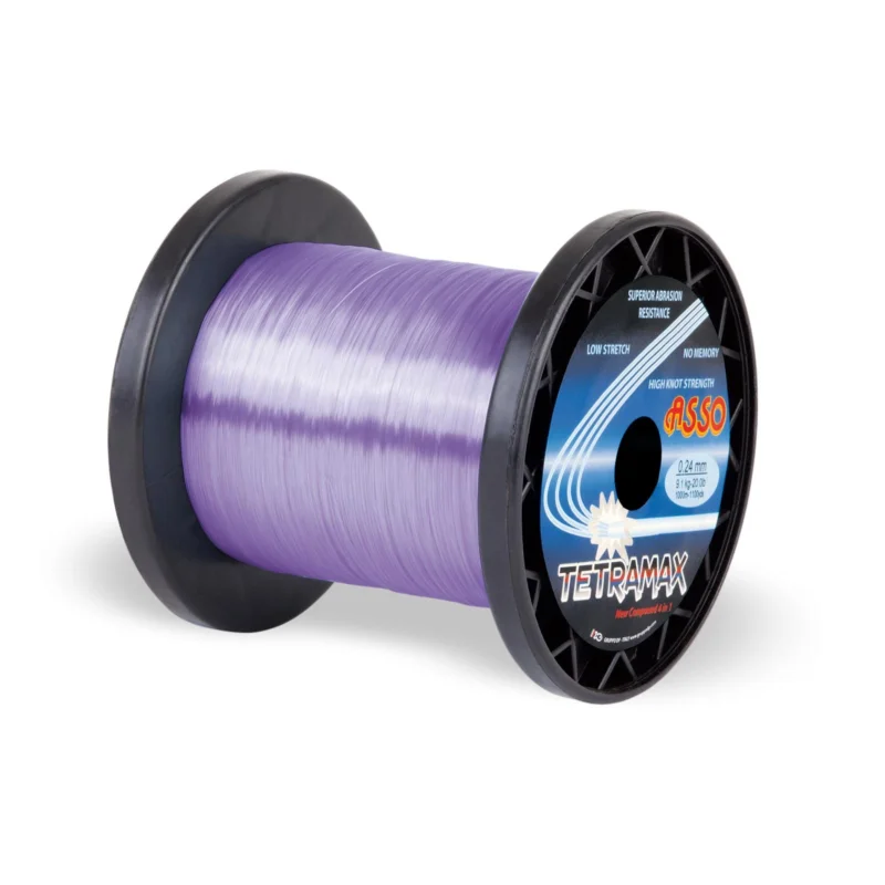 Direktkauf ASSO Tetramax Mono 3000m 0,28mm 6,00 kg Purple Monofile Angelschnur