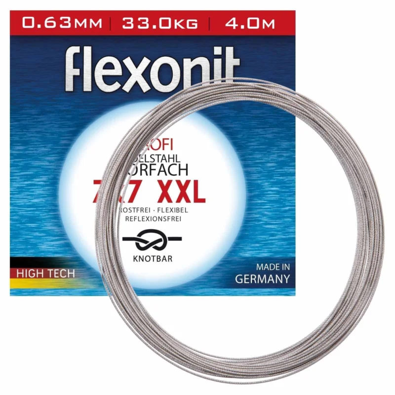 Direkt Vom Hersteller flexonit 7x7 XXL Meterware 0,81mm/54,0kg/500m Stahlvorfach
