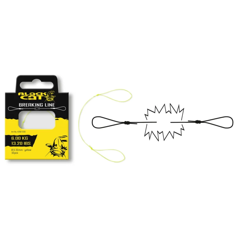 Günstig Rhino Black Cat Breaking Line gelb 0,35mm 7,1kg 15cm Reißleine