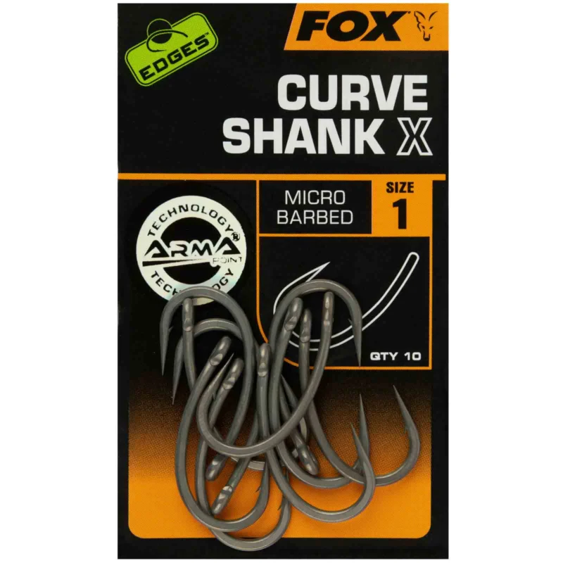 Begrenztes Angebot Fox Edges Curve Shank X size 1 Karpfenhaken
