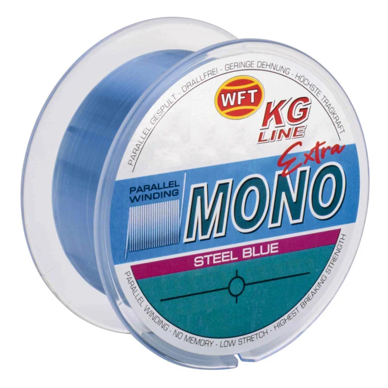 WFT KG Mono Extra steel blue 300m 0,22mm monofile Angelschnur Echt