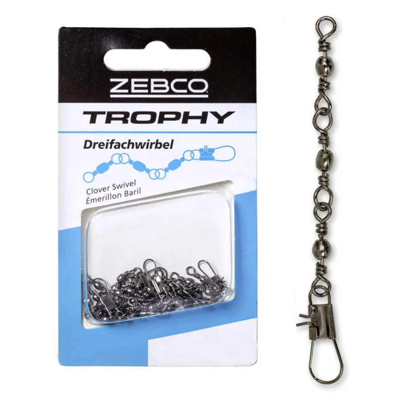 Zebco Trophy Hochleistungs Drei-Wege-Wirbel Gr. 10 Direktkauf