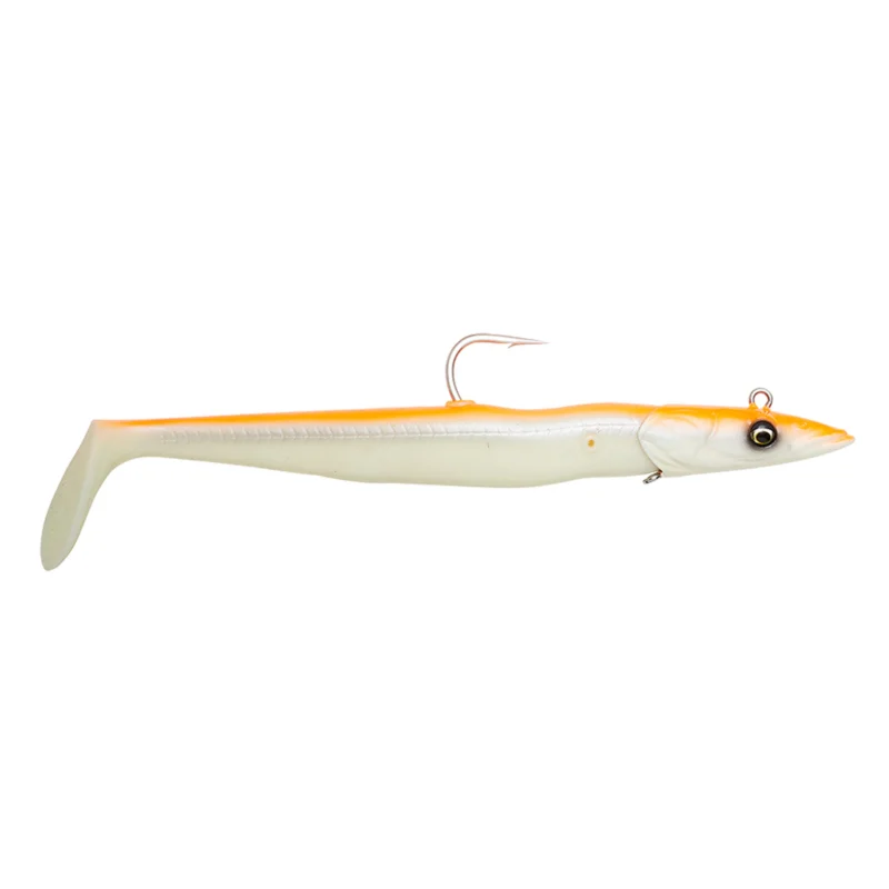 Savage Gear Sandeel V2 21.5Cm 140G Orange Glow 2+1 Meeresköder Heißes Angebot