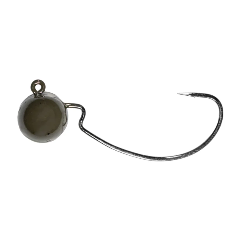 Bestpreis LMAB Tungsten Offset Jig 3/0 Green Pumpkin 10,6g Jighaken