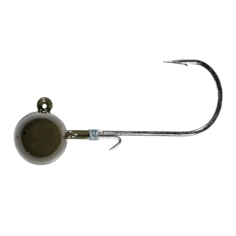 LMAB Tungsten Round Jig Gr. 5/0 Green Pumpkin 21g Jighaken Sonderaktion