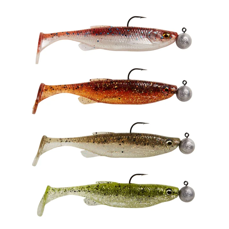 Savage gear Fat Minnow T-Tail RTF 10,5cm Sinking Clearwater Mix Gummifisch montiert Wochenendangebot