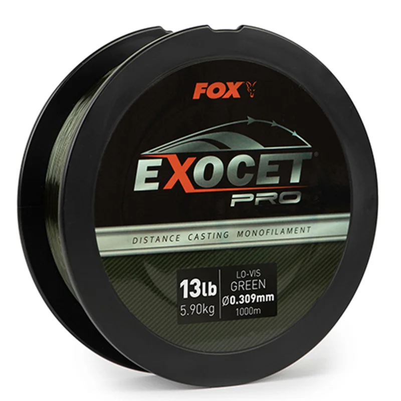 Aktuell Fox Exocet Pro Monofilament Lo-Vis Green 0.309mm 13lbs / 5.90kgs (1000m) Monofile Angelschnur