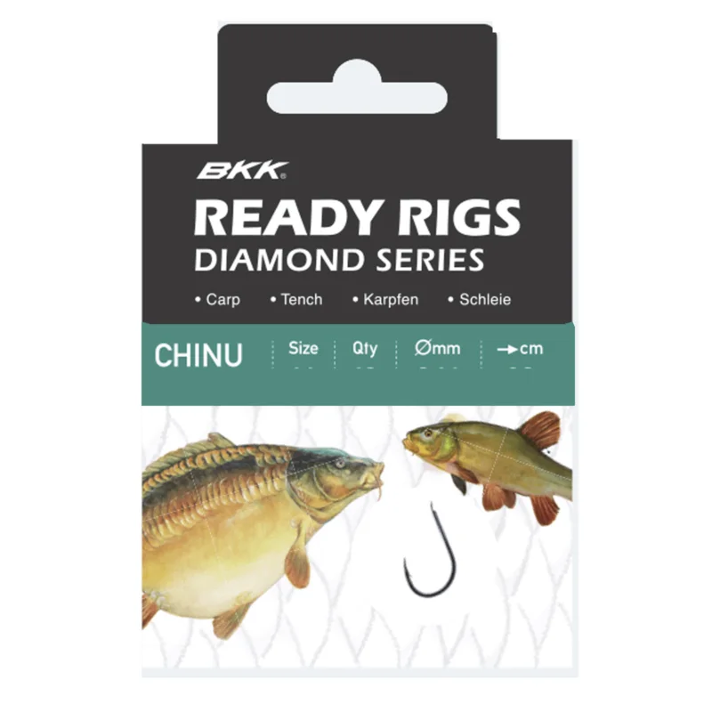 BKK Ready Rig Diamond-Chinu BN 6#, Ø 0,20 Karpfen Vorfachhaken gebunden Sale