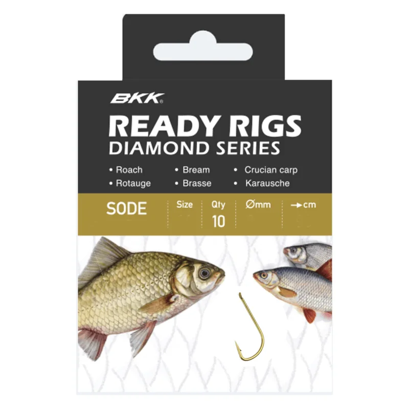 Sofort Bestellen BKK Ready Rig Diamond-Sode GD 8#, Ø 0,16 Allround Vorfachhaken gebunden