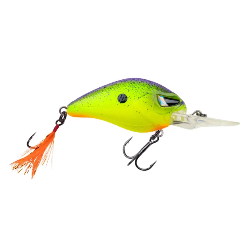 Abverkauf Zeck Barsch Alarm Danny 5,5cm 0.7m F Purple Chartreuse Wobbler