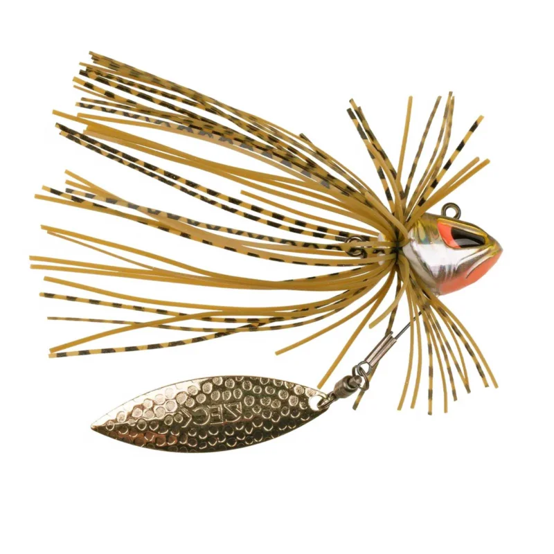 Sichere Zahlung Zeck Barsch Alarm Spinner-Rushka 10g Yellow Fire Underspin-System bleifrei