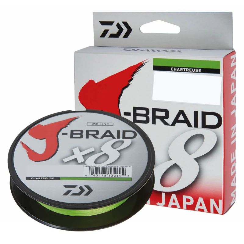 Preiswert Daiwa J-Braid X8 0.35mm-300m Chartreuse Geflochtene Schnur