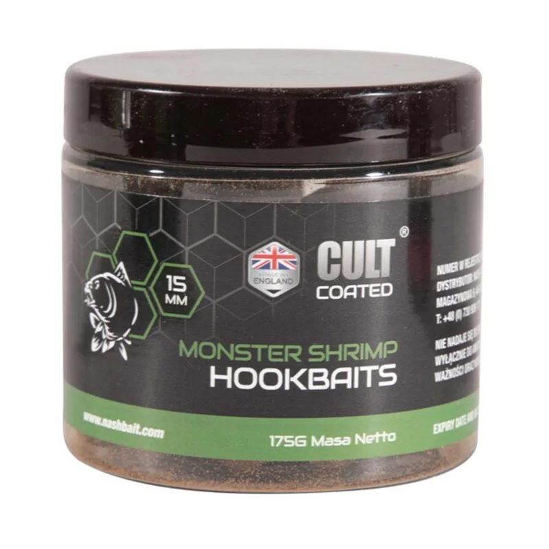 Nash Monster Shrimp Cult Coated Hookbaits 200g 15mm Neue Kollektion