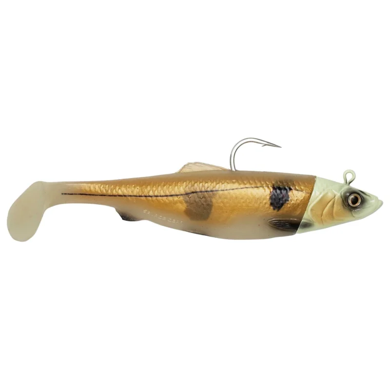 Must-Have Savage Gear 4D Herring Big Shad 25cm 300g Glow Haddock Norwegen Gummifisch montiert