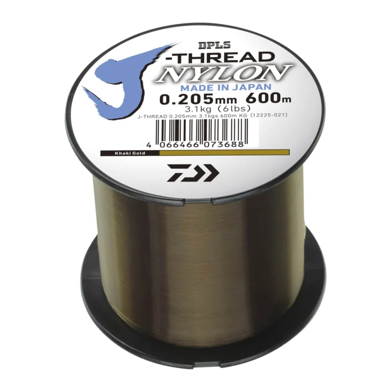 Daiwa J-THREAD 0.370mm 10.1kgs 600m Khaki Gold Monofile Schnur Finale Aktion